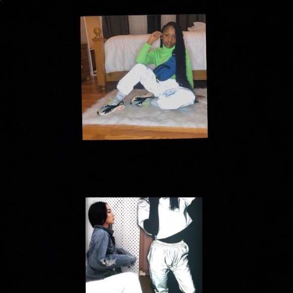 Woman’s street fashion, reflective pants - Picture 3 of 3